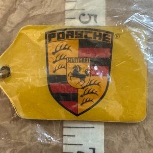 Porsche Yellow Keychain